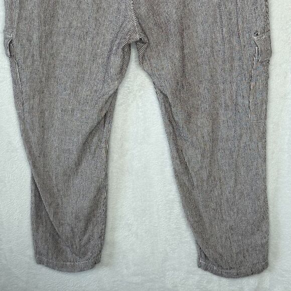 Old Navy Linen Blend Pinstripe Cargo Pants size Large Beachy Resort Wear - Picture 9 of 16